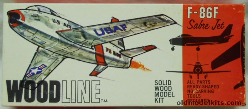 Strombecker North American F-86F Sabre Jet - Woodline Issue, G-44 plastic model kit